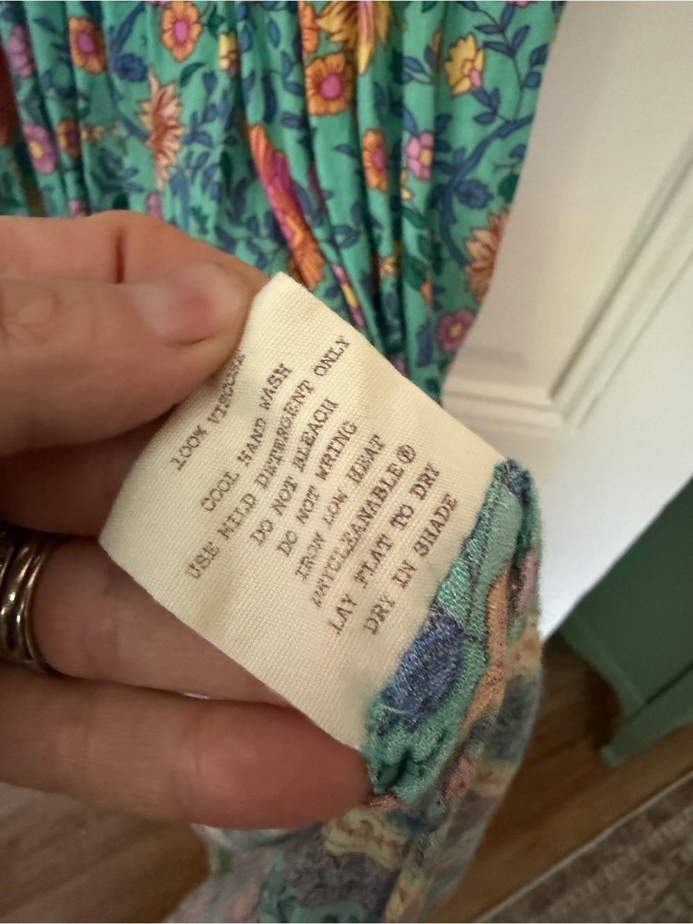 Spell Folktown Maxi Dress in Teal and Coral - Picture 4 of 5